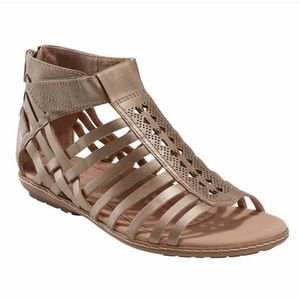 Earth Camellia Marconi Platinum Gladiator Sandals